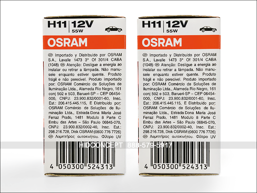 Osram H11 Original Standard Headlight Long Life Halogen Bulbs 64211L+ Pack  of 2