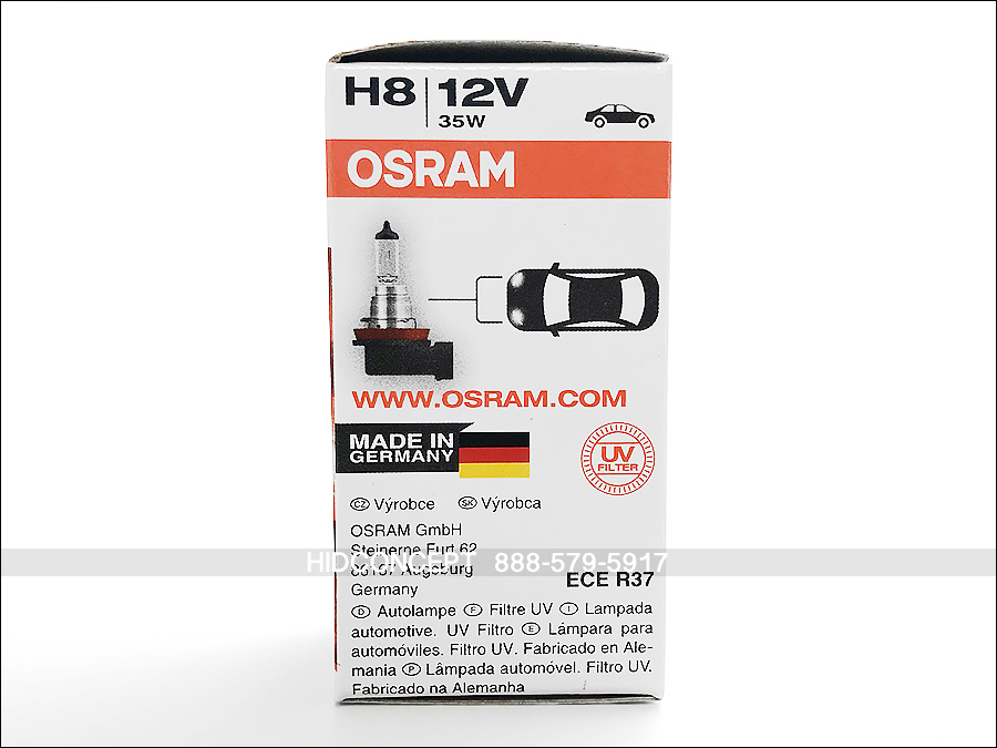 Osram H8 Original Line OEM Halogen Fog Headlight Bulb, 64212, Pack of 1