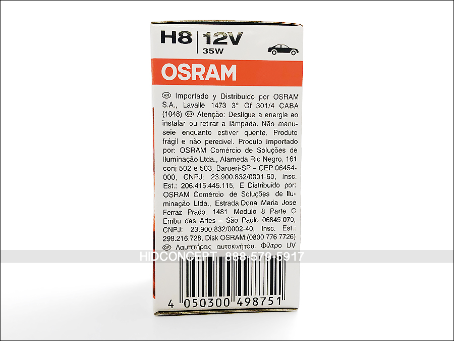 Headlight bulb H8 (PGJ19-1) OSRAM front light, standard bulb 12V 35w