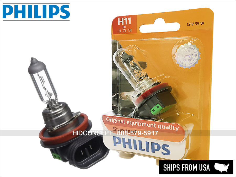 Bulbs Philips H11 Standard Authentic Halogen Replacement Headlight Bulb,1 pack Light & Lighting Accessories