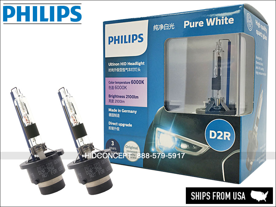 Philips D2r 6000k Ultinon Hid Xenon Headlight Bulbs