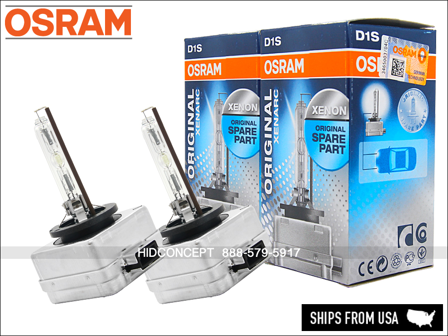 Osram D1S Xenarc OEM 4300K HID Xenon Headlight Bulbs 66144 35W Germany 2- Pack