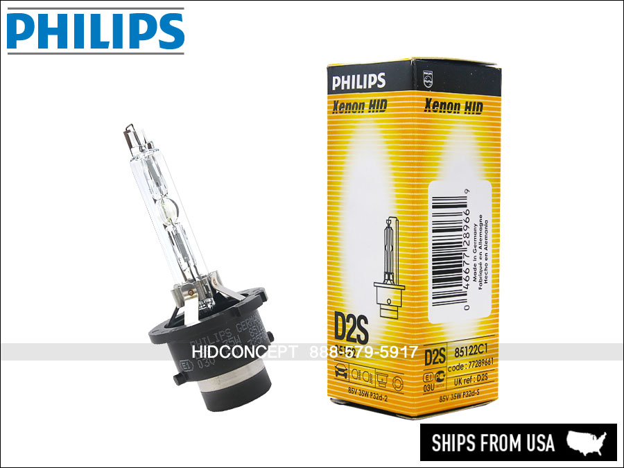 Genuine PHILIPS OEM 4300K D2S 85122 HID XENON Headlight Bulb 35W DOT ...