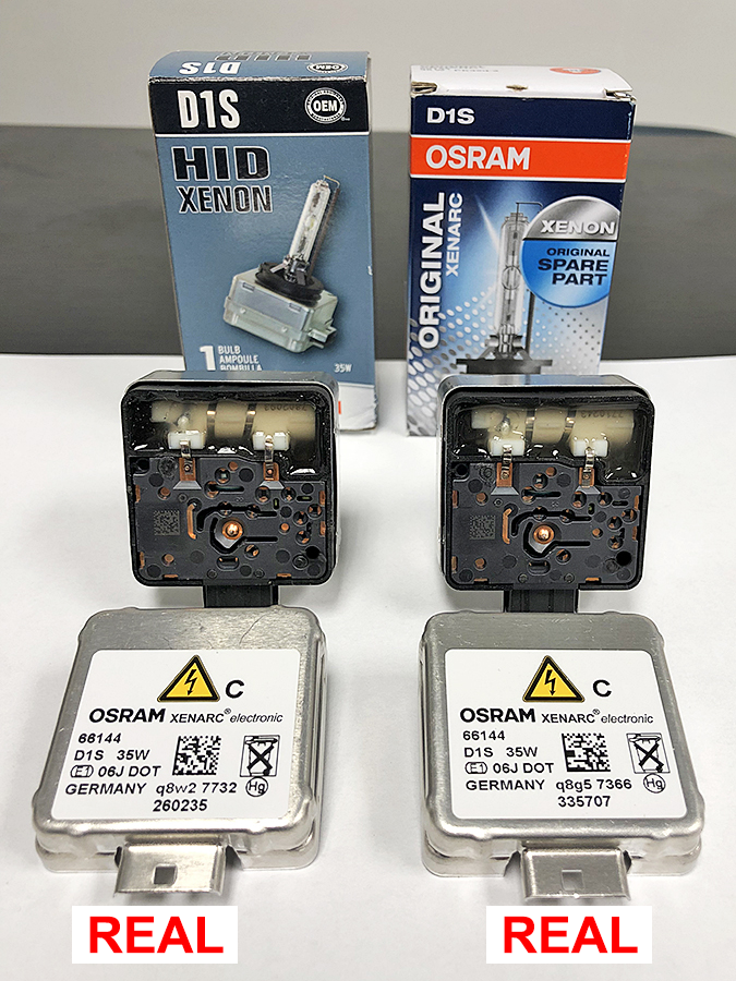 Osram D1S Xenarc OEM 4300K HID Xenon Headlight Bulbs 66144 35W Germany  2-Pack